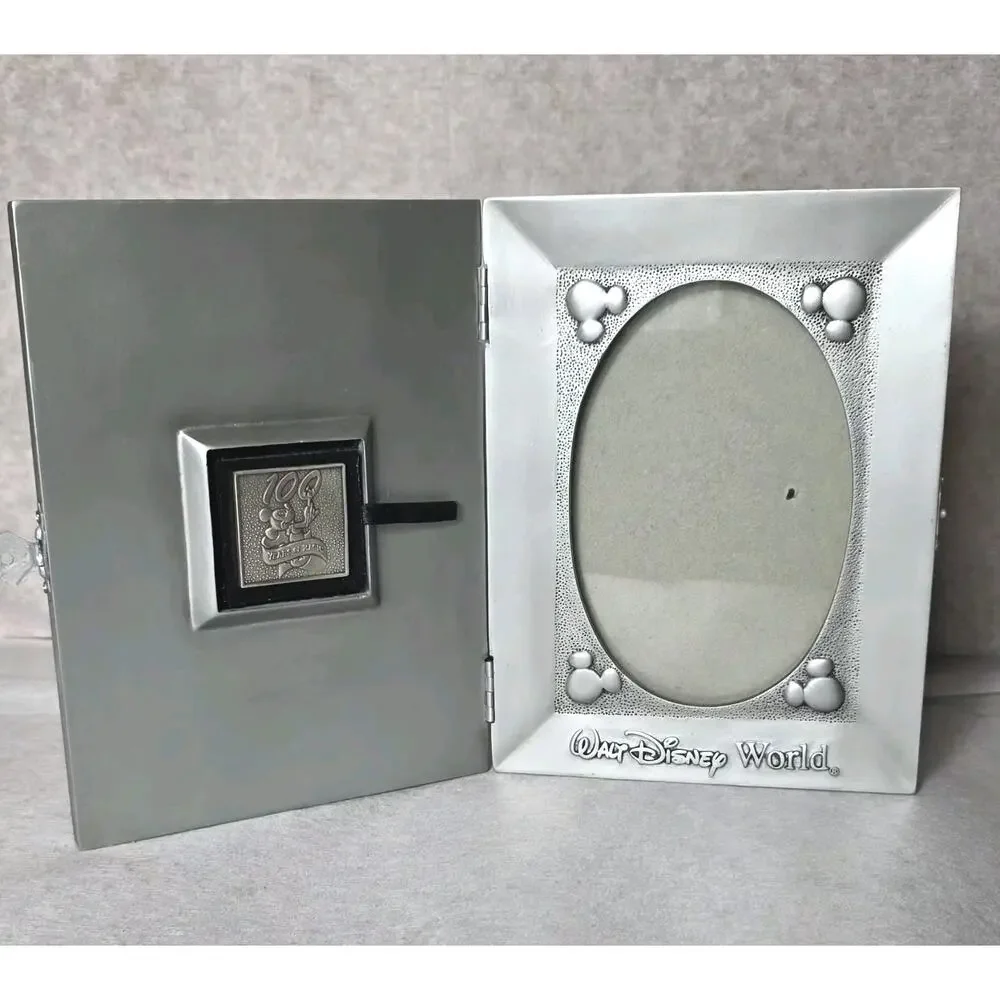 Walt Disney World Pewter Picture Frame And Mickey Mouse Pin 